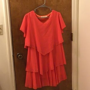 Orange chiffon dress